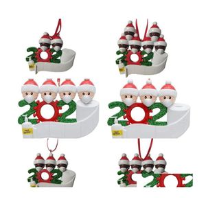 Kerstdecoraties Diy Familie ornamenten hars hanger Merry Snowman Mask Kmas Tree Cartoon Charme Hangende 10 5HM G2 Drop Delivery Dhidb