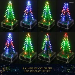 Décorations de Noël Kits de fabrication d'arbres à monter soi-même Module électronique Noël avec année musicale Joyeux pour la maison