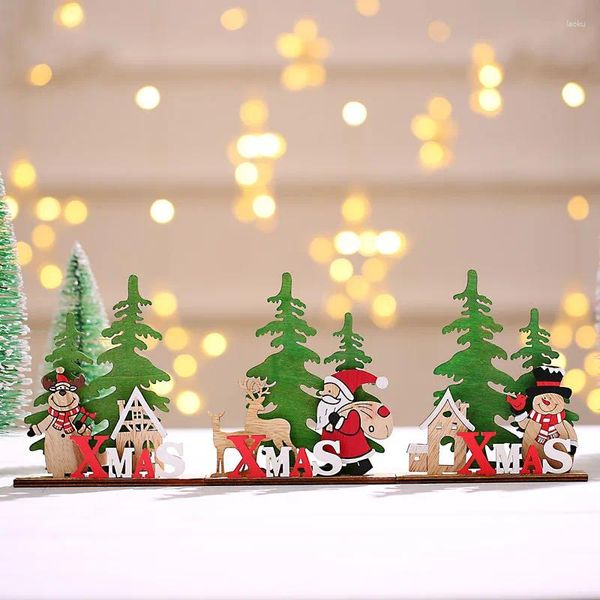 Décorations de Noël bricolage en bois petit ornements pour les cadeaux de bureau pour enfants