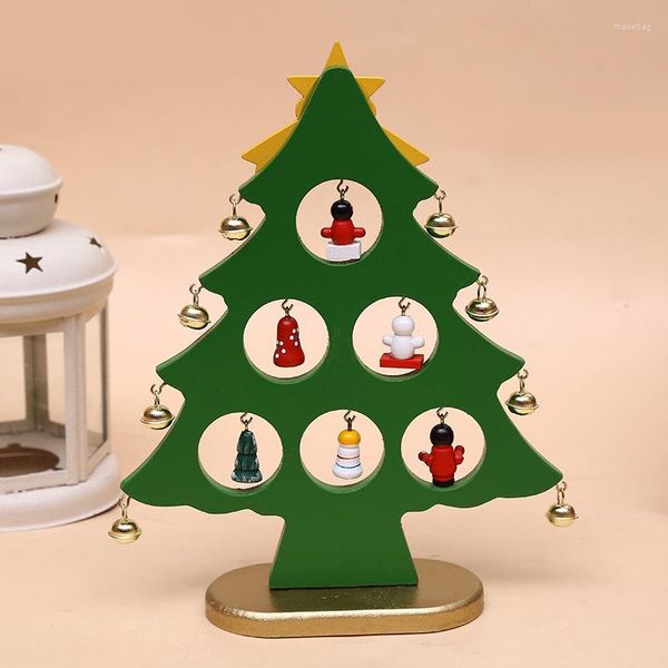Decoraciones navideñas DIY Adornos de madera Festival Fiesta Árbol de Navidad Decoración de mesa de escritorio