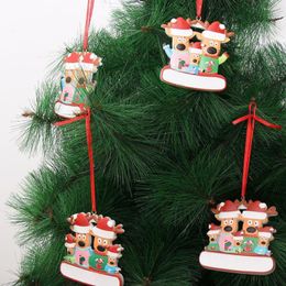 Kerstdecoraties Diy Kerstmis ornament Door Passende boom decor Hanging 2023 Gepersonaliseerde familie