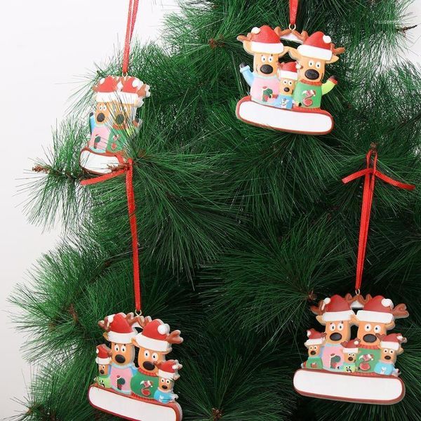 Decoraciones navideñas Diy Ornament Door personalizar la decoración del árbol colgante 2022 Familia personalizada colgando