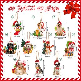 Weihnachtsdekorationen Hund Baum Ornament Weihnachten Lustige Liebhaber Geschenk Hängende Dekoration Verschiedene Feiertage für Party Drop Lieferung Am9Sc