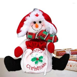 Décorations de Noël sacs de poupée Traiter les bijoux de pochette créez une humeur avec un cordon pour une collation et un cadeau de biscuit