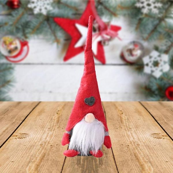 Decoraciones navideñas juguete decorativo decorativo de tela no tejida caricatura lindo sombrero rojo enano para niños christmas
