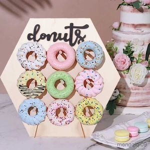 Kerstversiering Donuts Muurstandaards Bord DIY Houten Donuts Standaards Bruiloft Verjaardagsfeest Dessert Taartdecor Displayhouder Bruidsdouche Gunsten R230928