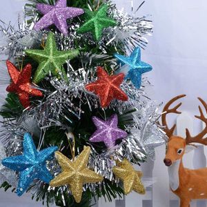 Kerstdecoraties Doreenbeads Tree Decoration Star met pailletten bel ornamenten jaar Xmas Party Home 2Sized Random Color 6pcs/Pack