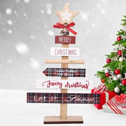 Décorations de Noël durables et attrayantes, panneau en bois, ornements de table pour Festival