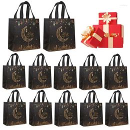 Décorations de Noël sac EID avec poignée 12pcs Sac de rangement de fête imperméable