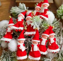 Décorations de Noël ornement elfe pendentif arbre de Noël charme suspendu des poupées elfe décoratives enfants cadeaux fy3966 en gros
