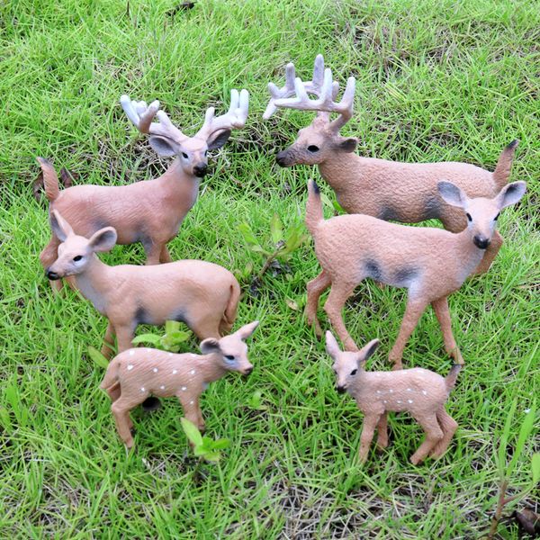 Décorations de Noël modèle d'élan jouet, cerf mulet mâle femelle, cerf de Virginie, 8 styles, ornement, cadeaux d'anniversaire pour enfants, fête de Noël, collection