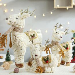 Kerstdecoraties Elk Party Decoration -poppen voor boom Santa Claus Snowman Toys Figurines Decorazioni
