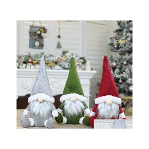 Decorazioni natalizie Est Merry Swedish Babbo Natale Gnomo Ornamenti per bambole in peluche Fatto a mano Elfo Giocattolo Casa per le vacanze Decorazioni per feste Decorazione Drop D Otdft