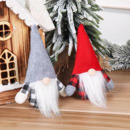 Décorations de Noël Gnome sans visage Santa Arbre de Noël Décoration de poupée suspendue pour la maison Pendentif Cadeaux Drop Ornements Supp C5I8Christmas