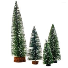 Décorations de noël prix usine bricolage arbre 5 taille Sisal bouteille brosse petite décoration en pin pour la maison Navidad année cadeau