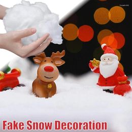 Decoraciones navideñas Nieve falsa en bolsa Cubierta Manta blanca Fibra de algodón Esponjoso Escena nevada artificial Árbol de invierno Accesorios de exhibición