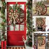 Décorations de Noël Roues de wagon de ferme couronne de porte d'hiver suspendue à la maison