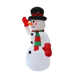 Decoraciones navideñas Decoración del festival Traje de muñeco de nieve inflable Navidad Blow Up Santa Claus NT al aire libre 2.4M Traje iluminado LED1 Dro Dhk63