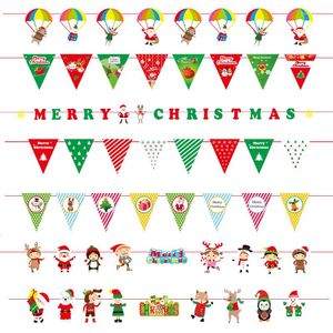 Décorations de Noël fournitures d'habillage de fête impression de tarte sur papier drapeau à tirer maison pendentif lettre pendentif célébration