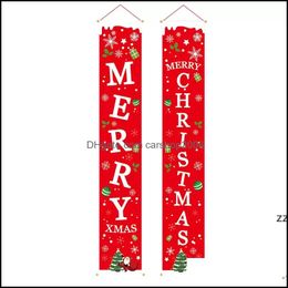 Kerstversiering Feestelijke Home Gardenchristmas Couplet Vlag Banner Muur Hangers Deur Hanging Coupletten Xmas Party Levert Outdoor Gar