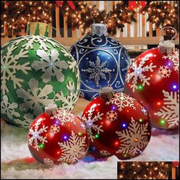 Kerstdecoraties feestelijke feestbenodigdheden Home Garden Balls Tree Xmas Gift Decor voor Outdoor PVC opblaasbaar speelgoed A02 Drop Delivery