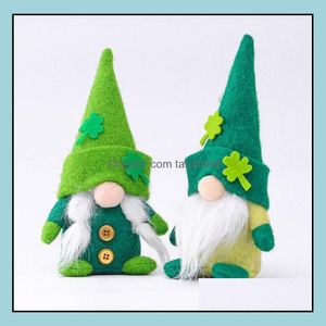 Décorations de Noël Fournitures de fête festive Maison Jardin 2021 Pâques Poupée de lapin sans visage Enfants Lapin Gnome Cadeau Nain Table de vacances Drop D