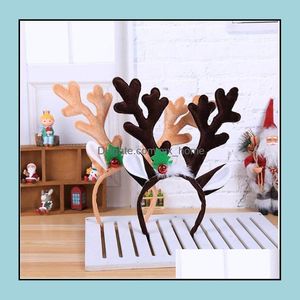 Kerstdecoraties Feestelijke feestbenodigdheden Home Garden LL Hoofdband Hoed Fancy Dress Hoeden Rendier Antlers Santa Xmas Ki DHCT1