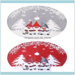 Décorations De Noël Fournitures De Fête Maison JardinNoël Arbre Jupe Suédois Gnome Tomte Ornement Tapis Tapis De Sol Base Er Xmas Année Par