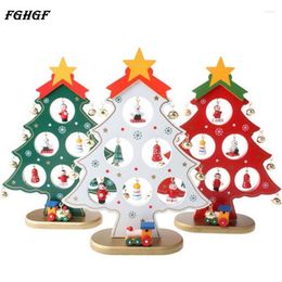 Kerstdecoraties FGHGF 22 cm houten kerstboom bureau tafetafel decor van ornamenten groot doe -het -zelf cadeau voor feest/thuis