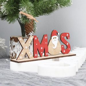 Kerstdecoraties voor huis buiten hout diy patroon ambacht accessoires natuurlijke houten letters ambachten