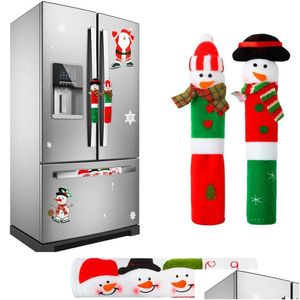 Christmas Decorations Fridge Handle Ers Snowman Microwave Oven Refrigerator Door Er For Kitchen Appliance Jk2011Xb Drop Delivery Hom Dhebn