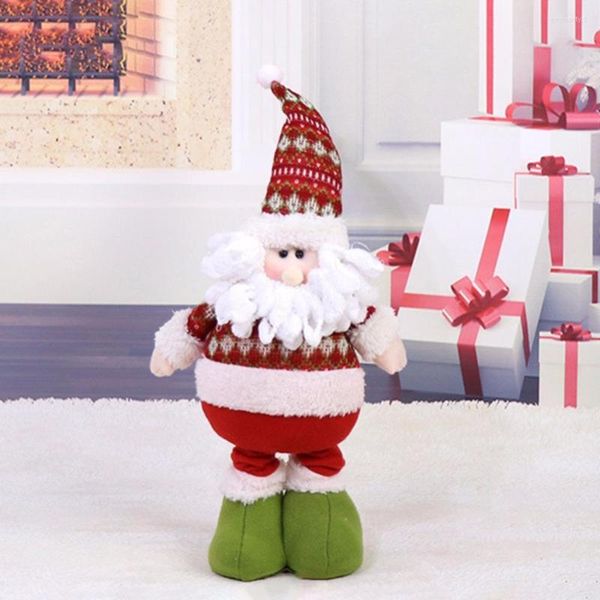 Décorations de noël drôle poupées flexibles père noël bonhomme de neige jouets pour la maison cadeau de fête de noël # 254255