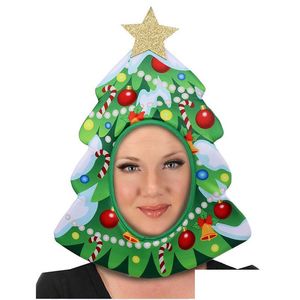 Décorations De Noël Drôle Chapeau Arbre Bonhomme De Neige Biscuit Stberry Pizza Cosplay Accessoire Chapeaux Carnaval Nouvel An Fête Drop Delivery Accueil Dhwxq