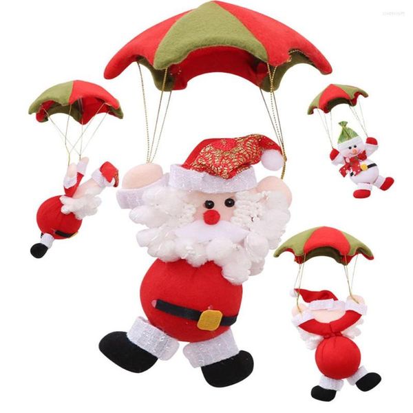 Decoraciones navideñas, adorno divertido para paracaidismo, muñeco de Papá Noel, hogar, centro comercial, tienda, regalos artesanales colgantes