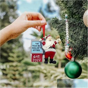 Kerstdecoraties Gas 2022 Santa Claus Tree Decoratie Resin benzine bord kamer decor ornamenten hanger 0826 drop levering home dhtym
