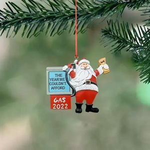 Kerstdecoraties gas Santa Claus kerstboomhars benzine bord kamer decor ornamenten hangers rrb15833