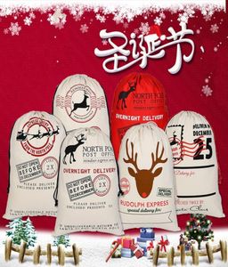 Sac-cadeau décorations de Noël avec cordon de santa sacs de santa rangement biscuit grand sac de Noël décoration du festival arbre de Noël 29216724