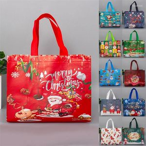 Bolsas de regalo con decoraciones navideñas, bolsa de embalaje Xmax de alce y muñeco de nieve de Papá Noel, decoración de embalaje no tejido, Navidad Noel 2024