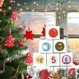 Kerstdecoraties Geschenkdozen Kalender Countdown Paper Box Candy Biscuit Storage Home El Tabletop Decor