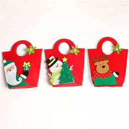 Decoraciones navideñas Regalo Caramelo Bolsa de manzana Lindo Papá Noel Muñeco de nieve Bolso Bolsas de embalaje de galletas