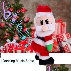 Décorations de Noël Cadeau Danse Électrique Musical Jouet Santa Claus Poupée Twerking Singing1 Drop Livraison Maison Jardin Fête Fête Su Otr9R