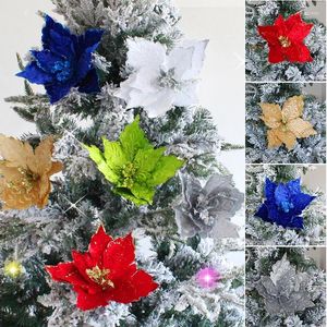 Decoraciones navideñas, adorno con purpurina, árbol de simulación de flores, favores de boda, decoración del hogar, suministros para fiestas, subventa