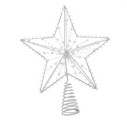 Décorations de Noël Glitter Star Tree Topper Creux Rotatif Incassable Ornements Pour La Fête De Noël Festival Décor