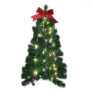 Décorations de Noël, décoration murale d'arbre lumineux, bouton d'ornement, fonctionne à piles