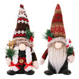 Décorations de Noël Gnomes Decoration en peluche Adorable Santa Party Ornaments Festival Faceless Doll for Office Home Decor Toys