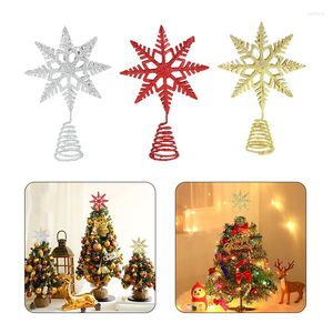 Adornos navideños, árbol con purpurina dorada, arte del hierro, estrella exquisita para el hogar, adornos navideños, regalo de Navidad