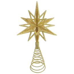 Décorations de Noël GoldSilver Glitter Tree Top Iron Star pour la maison Ornements de Noël Navidad Année 220914