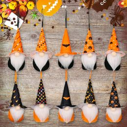 Kerstdecoraties Halloween Hanging Festival Gezichtsloze pompoen Pumpkin Pop Leuke Noordse stijl puntige hoed hangerchristmas