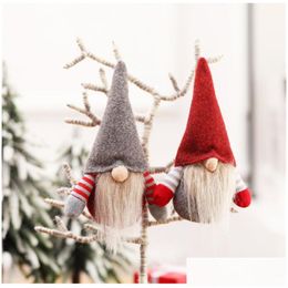 Decoraciones navideñas Gnomo sueco escandinavo sueco Tomte Santa Nisse Nordic Plush ELF Mesa de juguete Ornamento