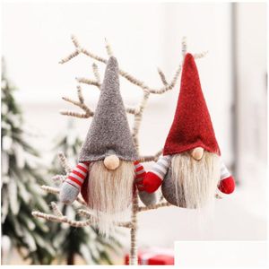Kerstversiering Handgemaakte Zweedse Gnome Scandinavische Tomte Santa Nisse Nordic Pluche Elf Speelgoed Tafelornament Kerstboom Jk1910Xb D Dhbdt